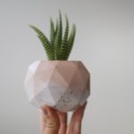 Handmade ombre pink concrete planter by Modern Plant Life in Toronto, Ontario, Canada