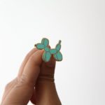 Balloon dog enamel pin